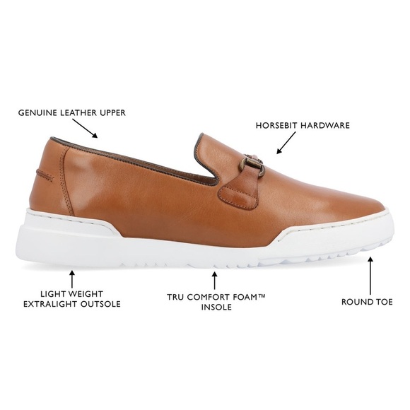 New Thomas & Vine Dane Horsebit Loafers Sneakers Brown Leather Lightweight 13 - Picture 4 of 15